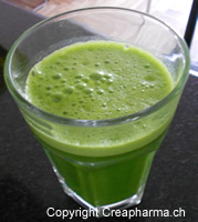 jus vert avec du gingembre
