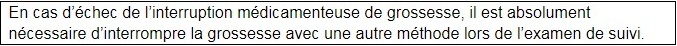 Mifegyne®, comprimés tableau 2